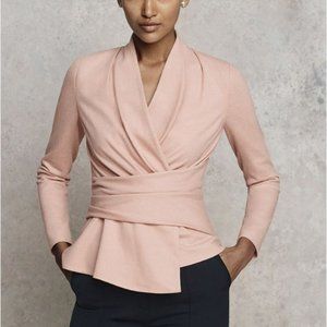 The Fold London Belleville Top - Blush Pink Wool - UK 8 / US 4